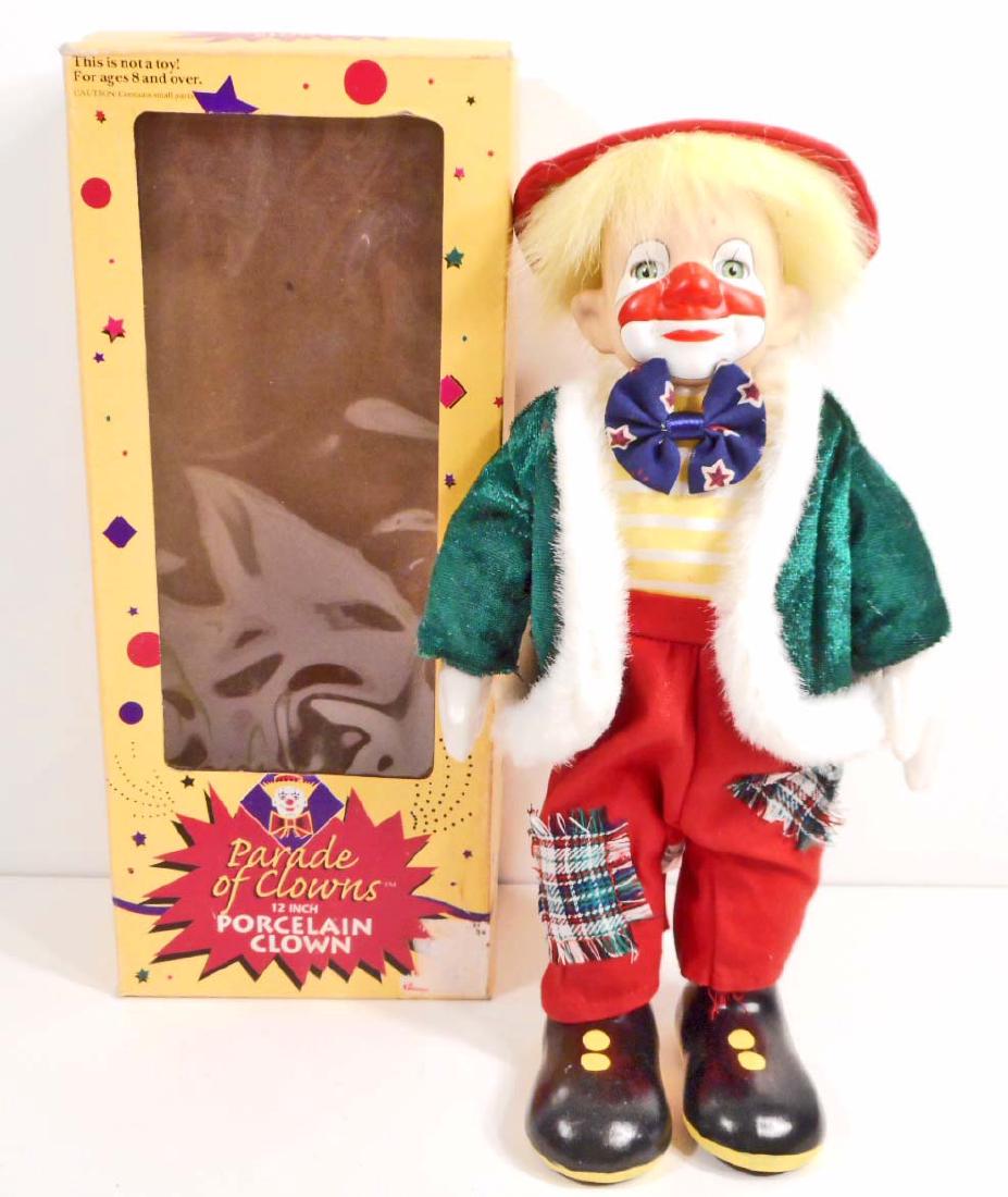 vintage porcelain clowns