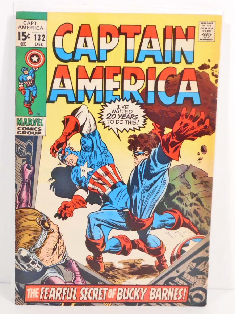 1970 CAPTAIN AMERICA #132 COMIC BOOK W/ 15 CENT COVER: N/A