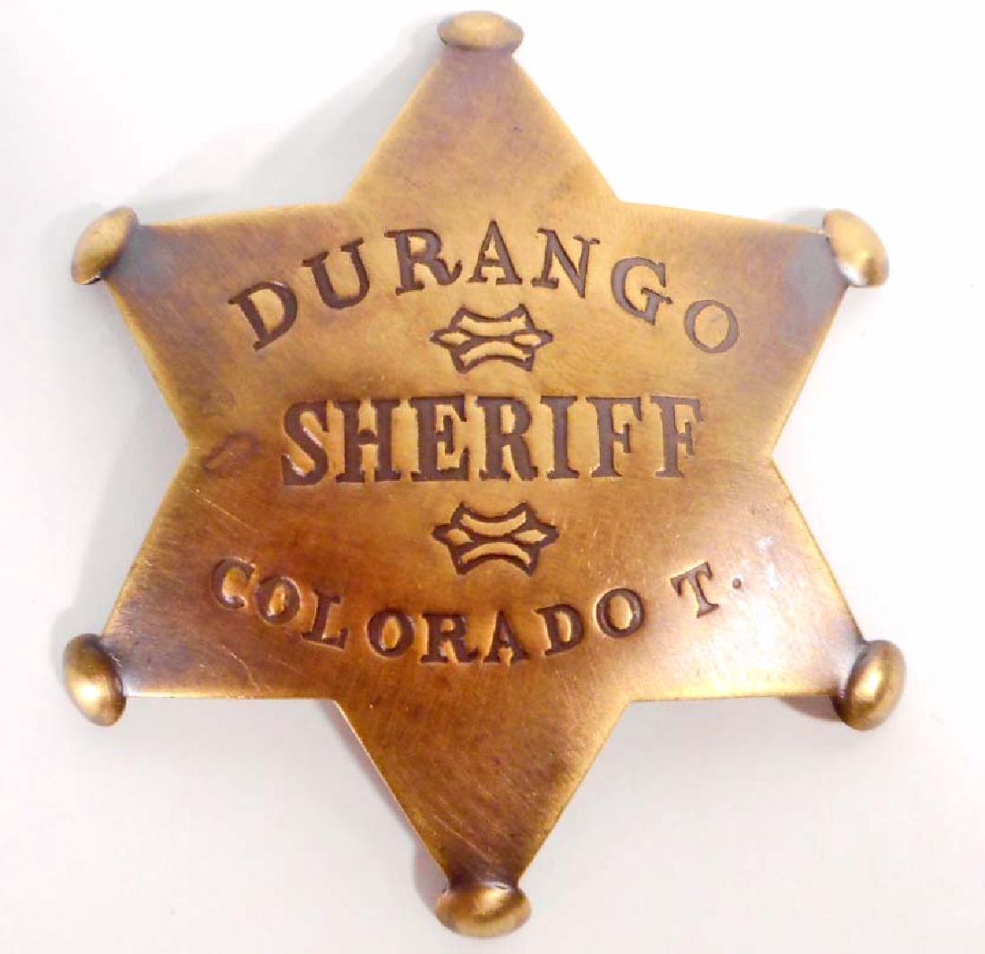 DURANGO COLORADO T. SHERIFF 6 POINT STAR BADGE: n/a