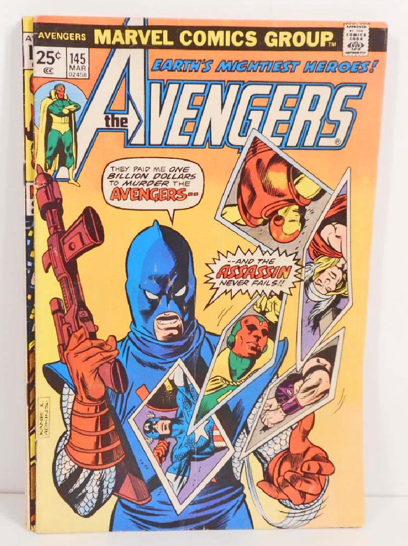 1975 THE AVENGERS #145 MARVEL COMIC BOOK - 25 CENT: 1975 THE AVENGERS #145 MARVEL COMIC BOOK - 25 CENT COVER