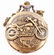 MOTORCYCLE GLOBE POCKET WATCH W/ CHAIN