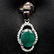 ADORABLE! REAL! 7 X 9 mm. GREEN EMERALD STERLING 925