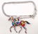 MULTICOLOR HORSE COSTUME JEWELRY NECKLACE