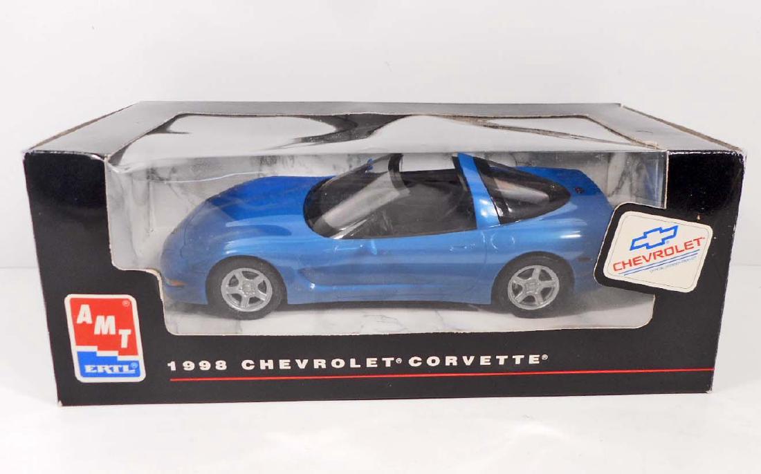 1998 CHEVROLET CORVETTE MODEL TOY CAR TEAL BLUE - MIB: N/A