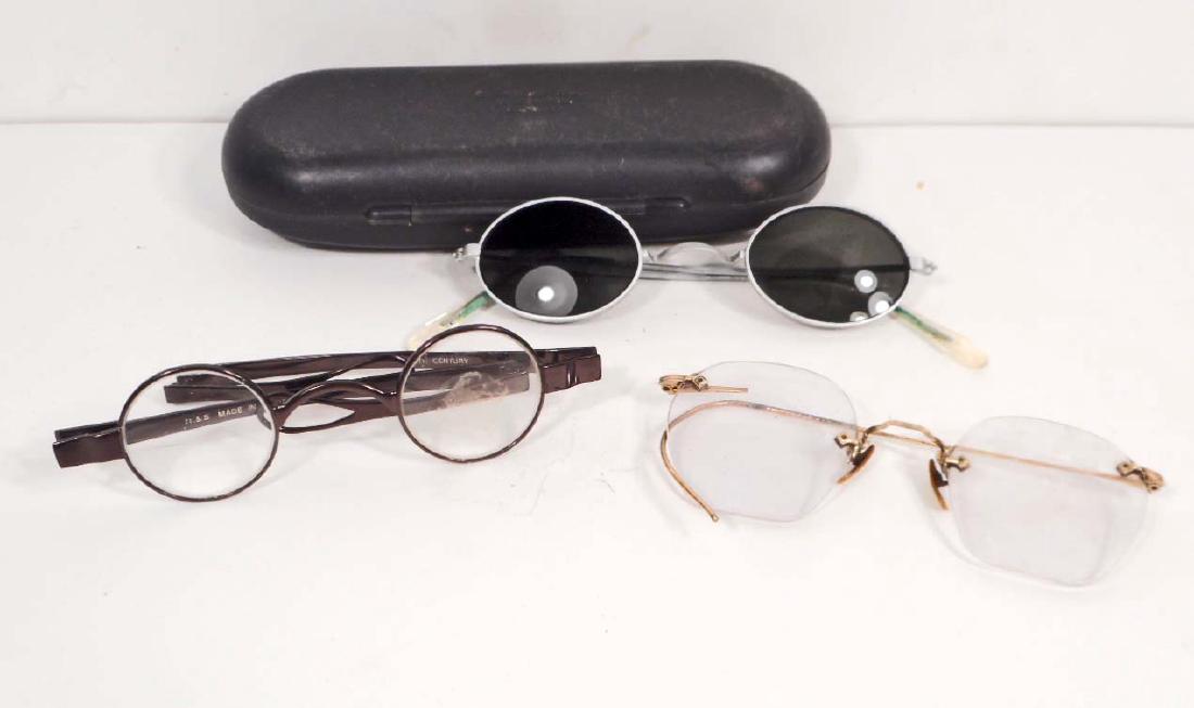 LOT OF 3 VINTAGE PAIRS OF EYEGLASSES: N/A