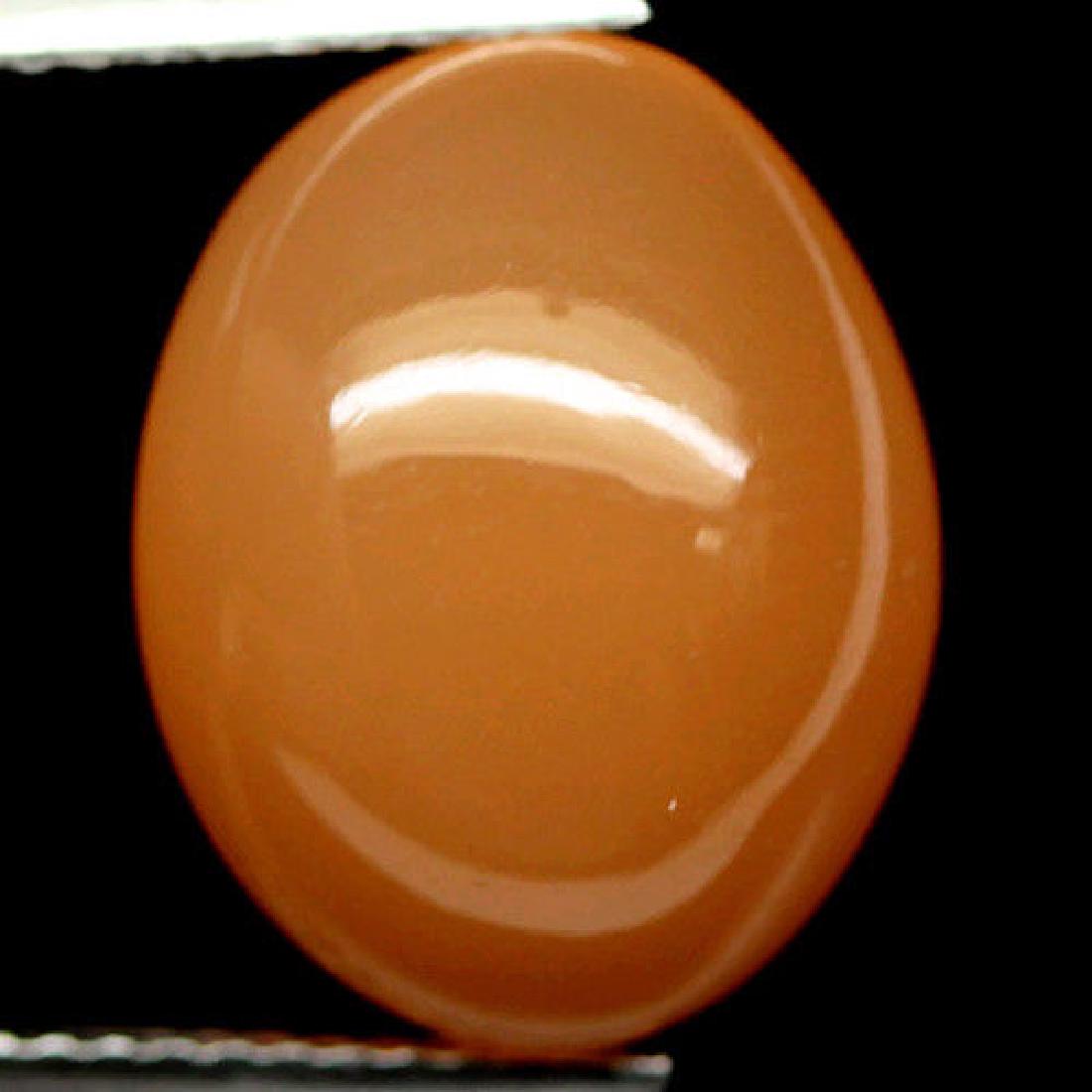 8.36 CT NATURAL! ORANGE INDIA MOONSTONE OVAL CABOCHON: N/A
