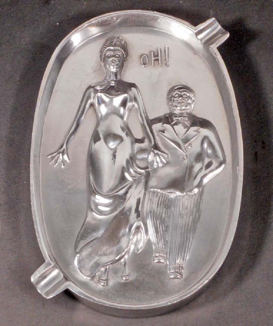 SPEAKEASY ASH TRAY - HEADS OR TAILS: 4" by 6"