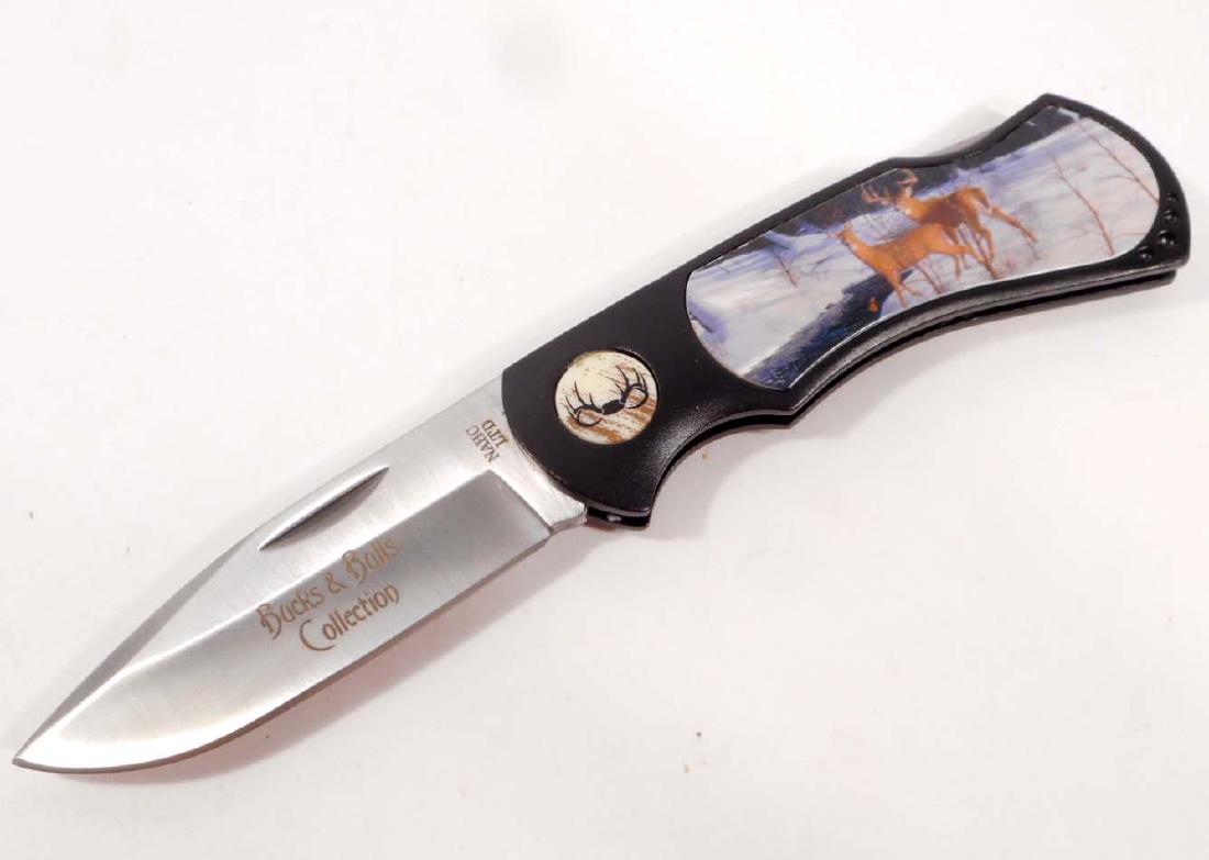 BUCK AND DOE LOCKBACK KNIFE - NORTH AMERICAN HUNTING: N/A