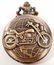 MOTORCYCLE GLOBE POCKET WATCH W/ CHAIN