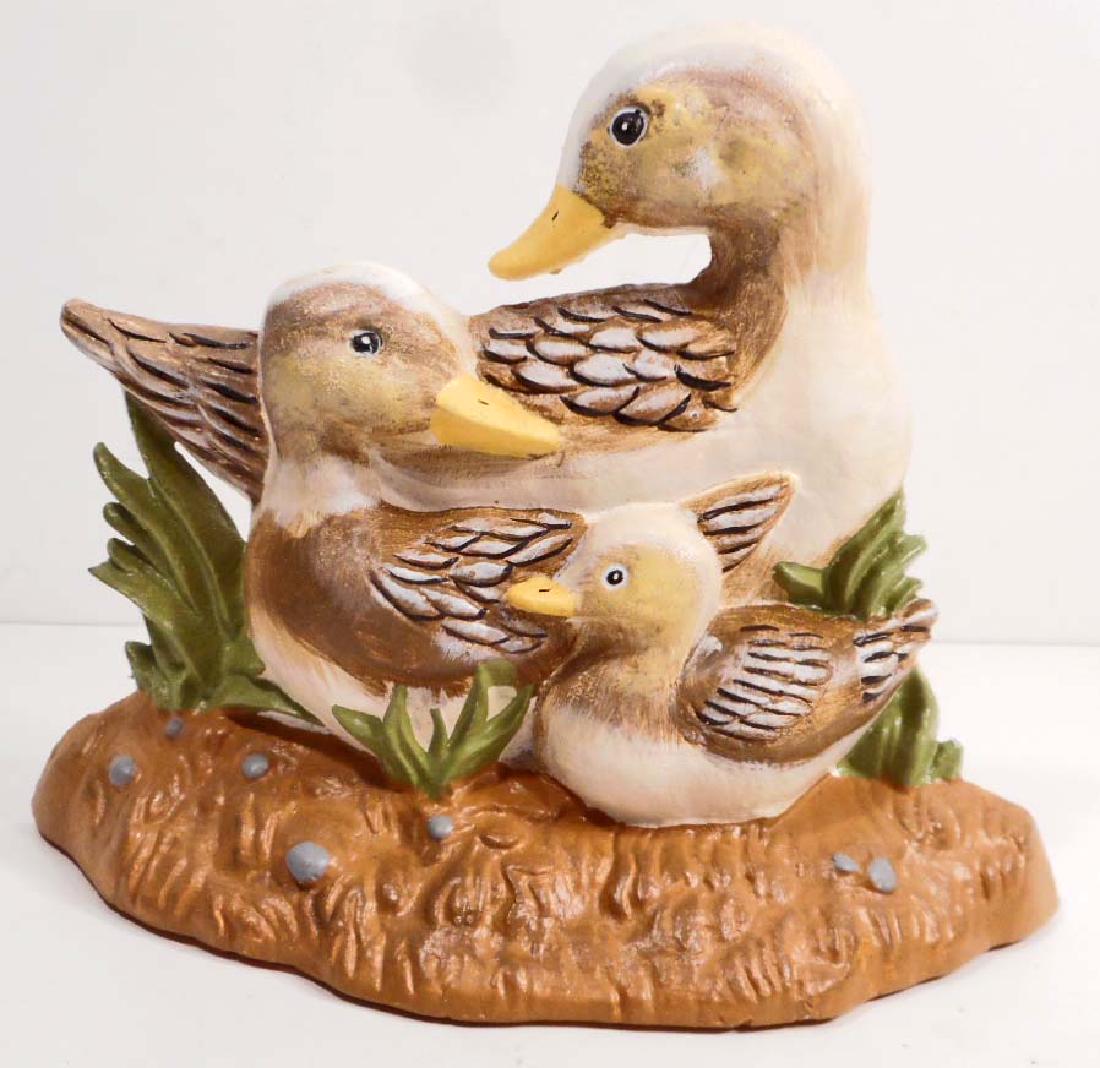 VINTAGE CAST IRON DUCKLINGS DOOR STOP: 9 by 7.5