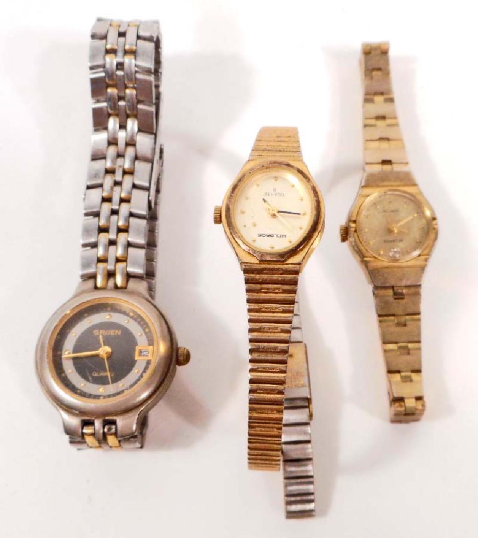 LOT OF 3 VINTAGE LADIES WRIST WATCHES: Helbros & Gruen