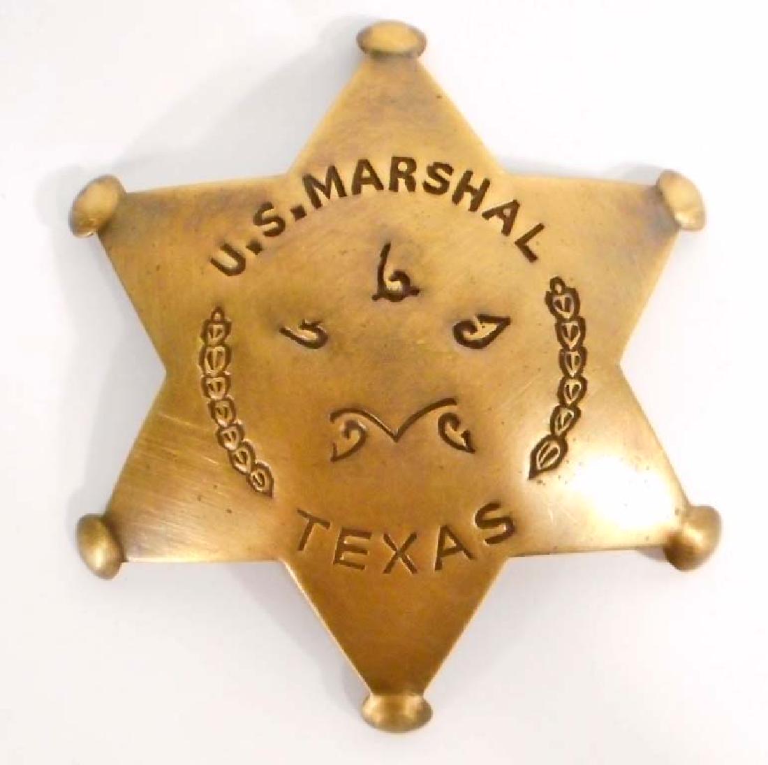 U.S. MARSHAL TEXAS 6 POINT STAR BADGE: N/A