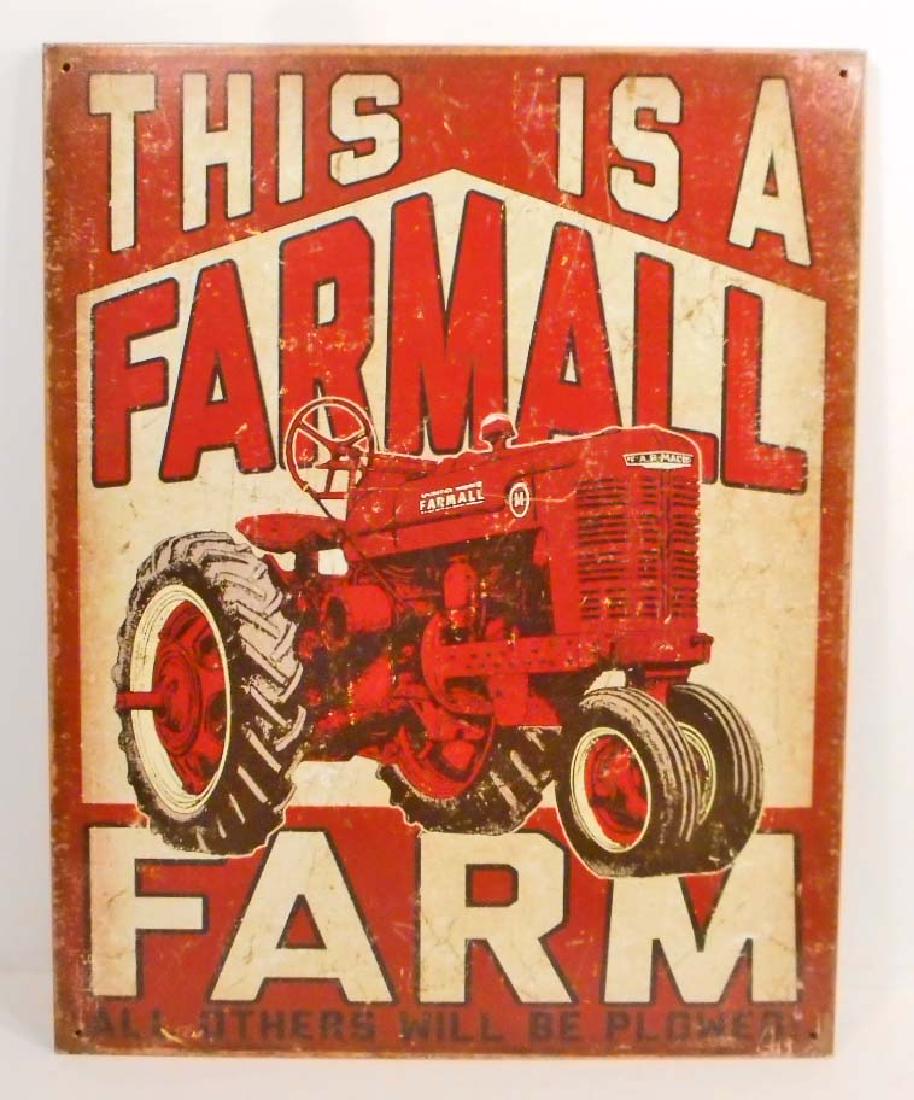 FARMALL TRACTOR ADVERTISING METAL SIGN: 12.5" X 16"