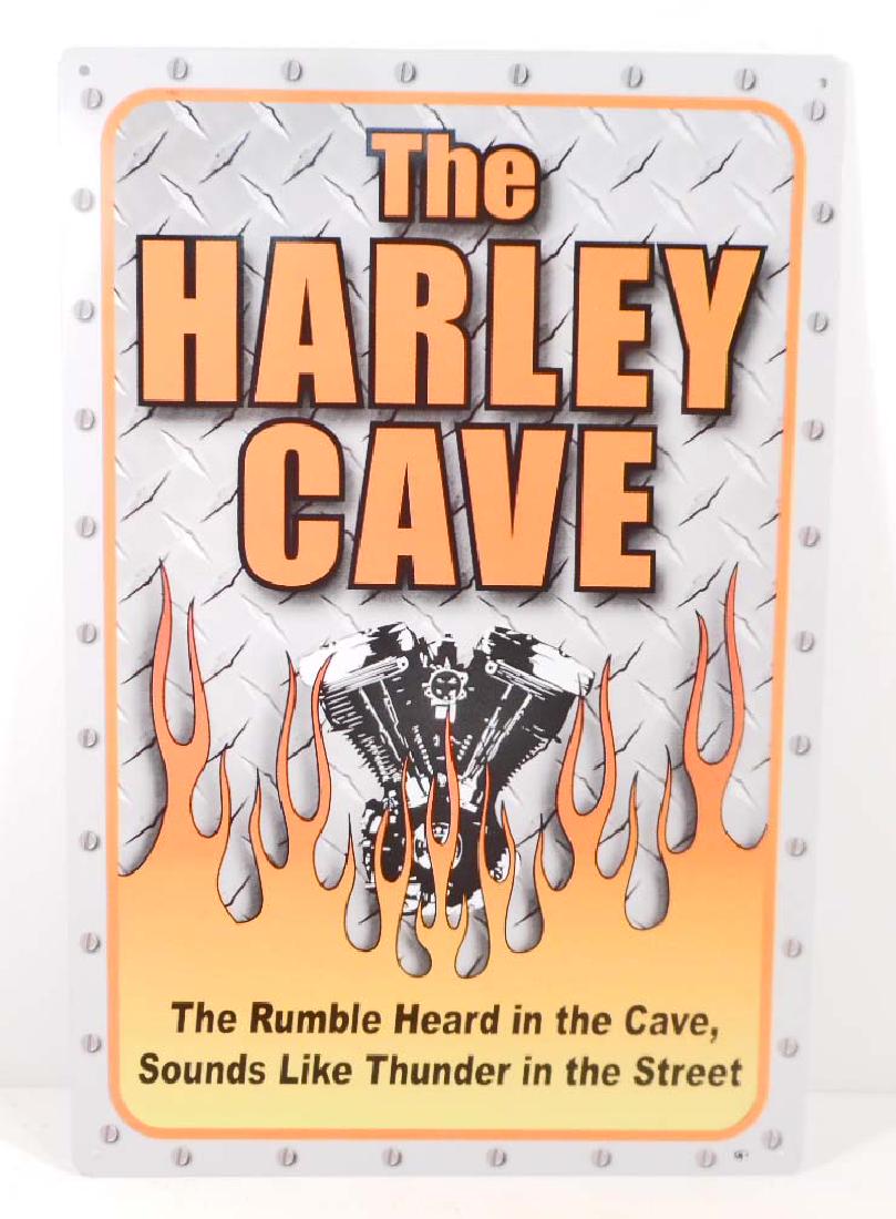 THE HARLEY CAVE METAL SIGN: N/A