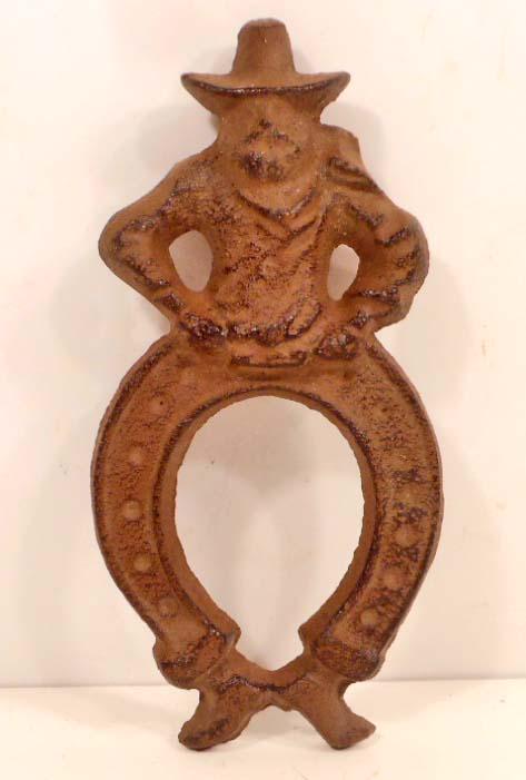 9 1//2/" Long Antique Vintage Style Large Cast Iron Hook Coat Hanger PAT DEC 12-69