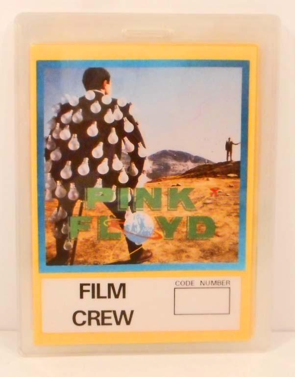 PINK FLOYD ANOTHER LAPSE LAMINATED BACKSTAGE PASS: FILM CREW