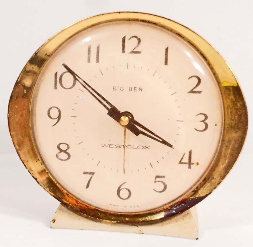 VINTAGE WESTCLOX BIG BEN ALARM CLOCK: White Face