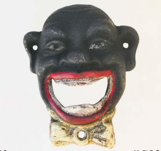 CAST IRON BLACK AMERICANA BOTTLE OPENER (1 of 1)