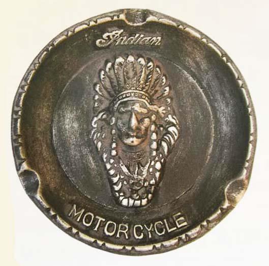 ALUMINUM INDIAN MOTORCYCLE ASHTRAY (1 of 1)
