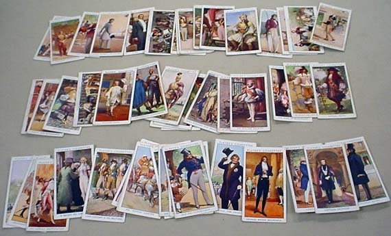 SET OF 50 1932 PLAYER FAMOUS PEOPLE / DANDIES CIGA: Incl. Julius Caesar, Charles Dickends, Sir Walter Raleigh, more
