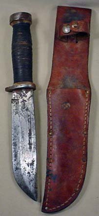 WW2 CATTARAUGUS 225Q HUNTING KNIFE W/ SHEATH