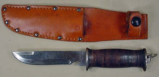 WW2 US MILITARY FIGNTING KNOFE - E.G. WATERMAN W/ 