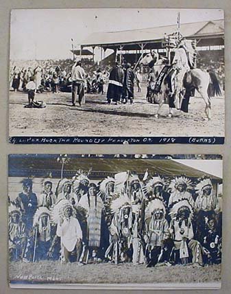 2 RPPC REAL PHOTO POSTCARDS NATIVE AMERICAN INDIAN