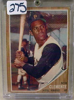 1962 TOPPS ROBERTO "BOB" CLEMENTE NO. 10 BASEBALL 