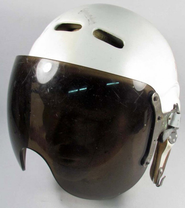 EARLY SOVIET UNION MIG PILOT HELMET ZSH-3 - Soviet: EARLY SOVIET UNION MIG PILOT HELMET ZSH-3 - Soviet Pilot's name marked on back - Alekhin. Has tag inside.