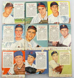 LOT OF 9 1954-55 RED MAN BASEBALL TOBACCO CARDS