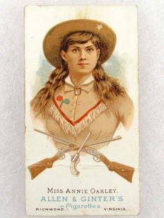 VINTAGE ANNIE OAKLEY ALLEN AND GINTER TOBACCO CARD