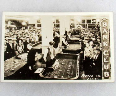 C. 1920'S RPPC REAL PHOTO POSTCARD OF THE INSIDE OF