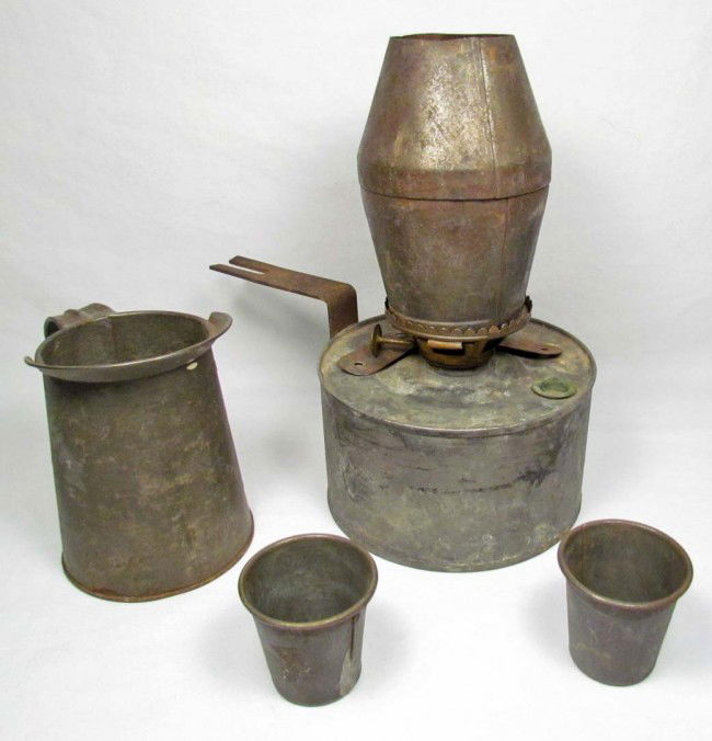 LOT OF CIVIL WAR ERA MISC. TREASURES: Including oil lamp, dishes, more.
