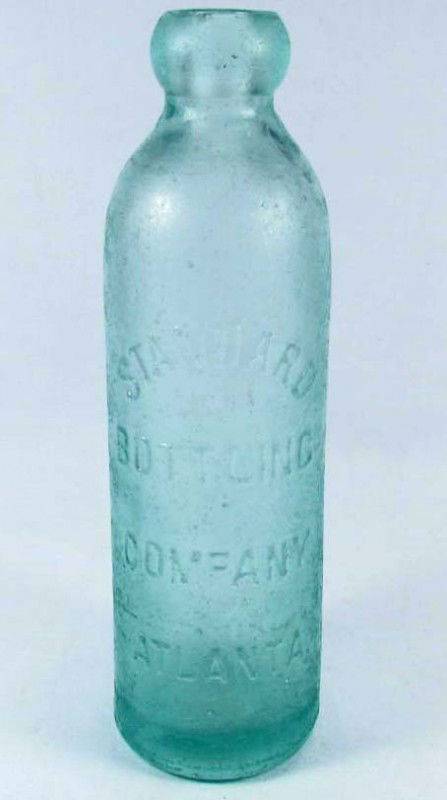 EARLY HUTCHINSON SODA BOTTLE - STANDARD BOTTLING CO.: Heavily frosted appearance.