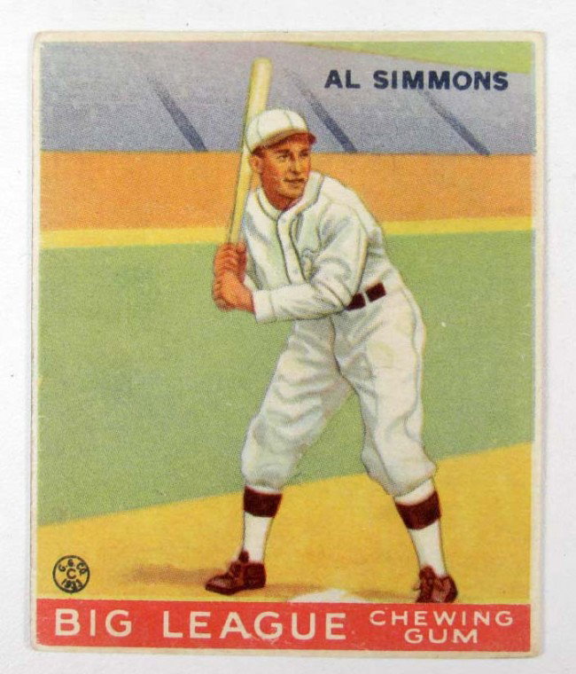 1933 AL SIMMONS NO. 35 GOUDEY INDIAN GUM ROOKIE CAR