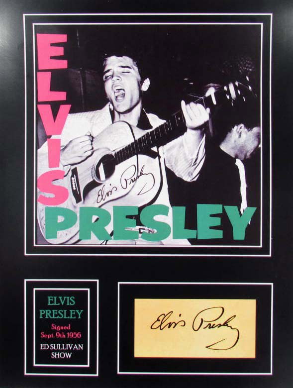 1476 - ELVIS PRESLEY SIGNATURE & PHOTO DISPLAY - 1: Facsimile/Copy of Signed item - Ready to be Framed