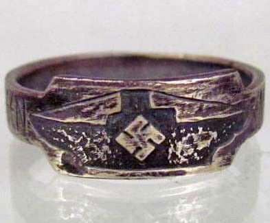 RARE GERMAN NAZI SUBMARINE RING ISSUED FOR TOUR TO: Marked Gregen England