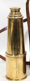 BRASS TELESCOPE, L 27", COMMANDER LAWRENCE JOHNSON: :MarkedMWF528