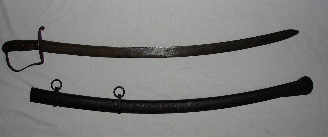 Rare US Military saber:: Marked P- LS-N. StarR US Starr: Cavalry saber Model 1833. 38 inches. Curved blade. Original Scabbard. Excellent Condition MWF257