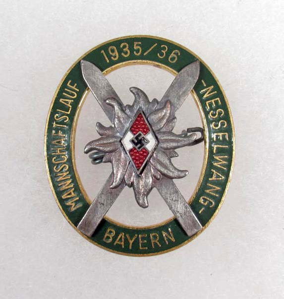 GERMAN NAZI 1935/36 HITLER YOUTH ALPINE MOUNTAIN T: Gold Class