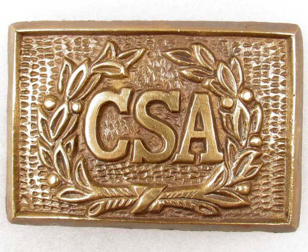 CIVIL WAR BRASS CSA CONFEDERATE BELT BUCKLE