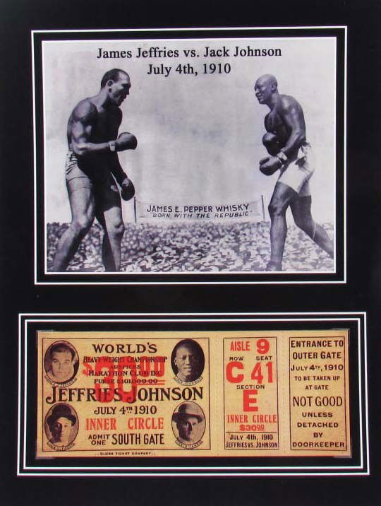 3605 - JAMES JEFFRIES & JACK JOHNSON PHOTO & REPLI: (Any Signatures are Facsimile/Copies)