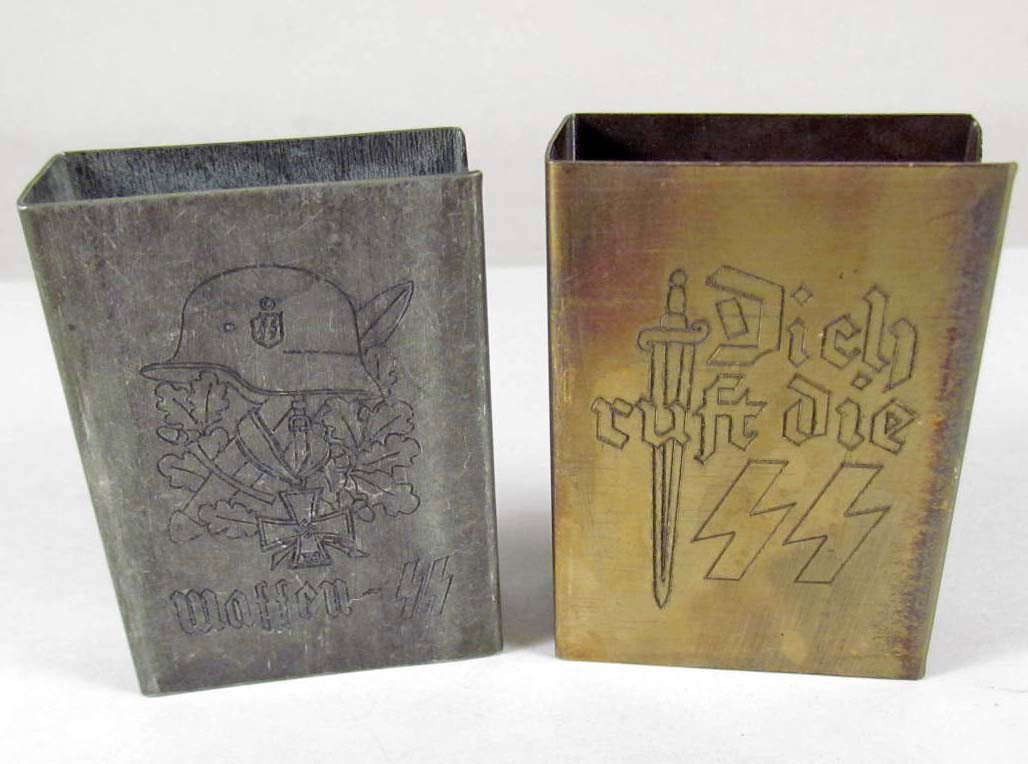LOT OF 2 GERMAN NAZI SS MATCHBOOK HOLDERS: N/A