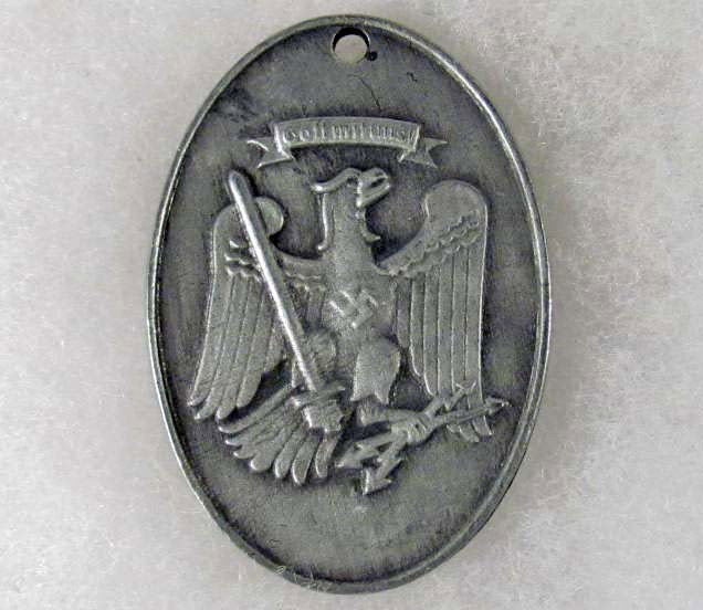 GERMAN NAZI PRUSSIAN STATE POLICE ID TAG: N/A