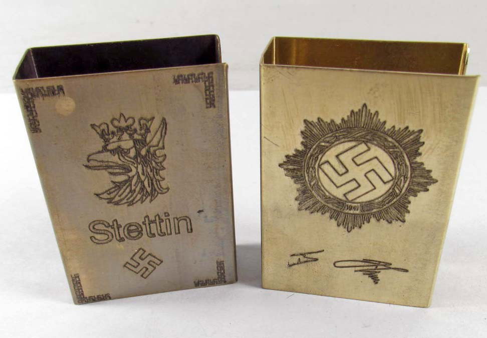 LOT OF 2 GERMAN NAZI MATCH BOOK HOLDERS: N/A