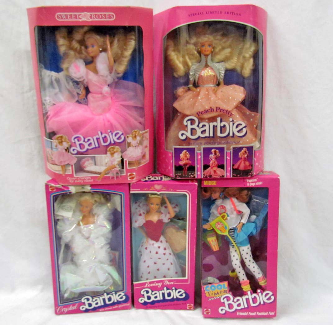 LOT OF 5 BARBIES IN ORIGINAL BOXES