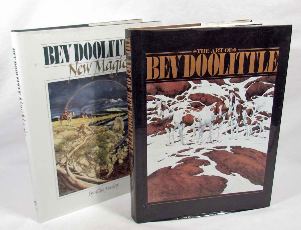 LOT OF 2 AUTOGRAPHED BEV DOOLITTLE HARDCOVER BOOKS: "The Art of Bev Doolittle" and "Bev Doolittle New Magic"