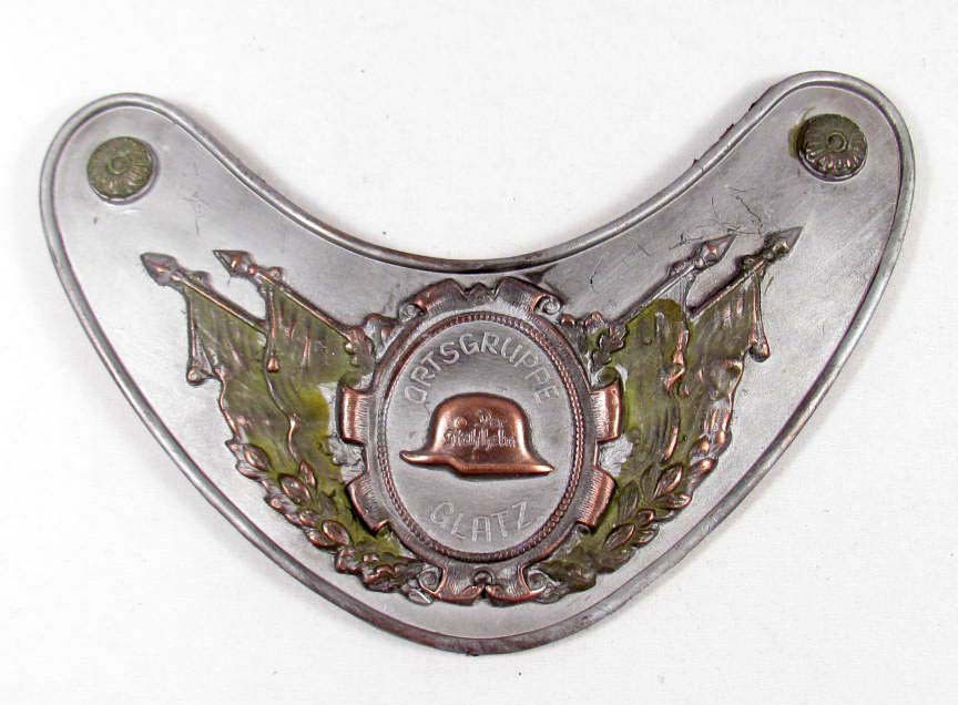 GERMAN NAZI STAHL HELM GORGET