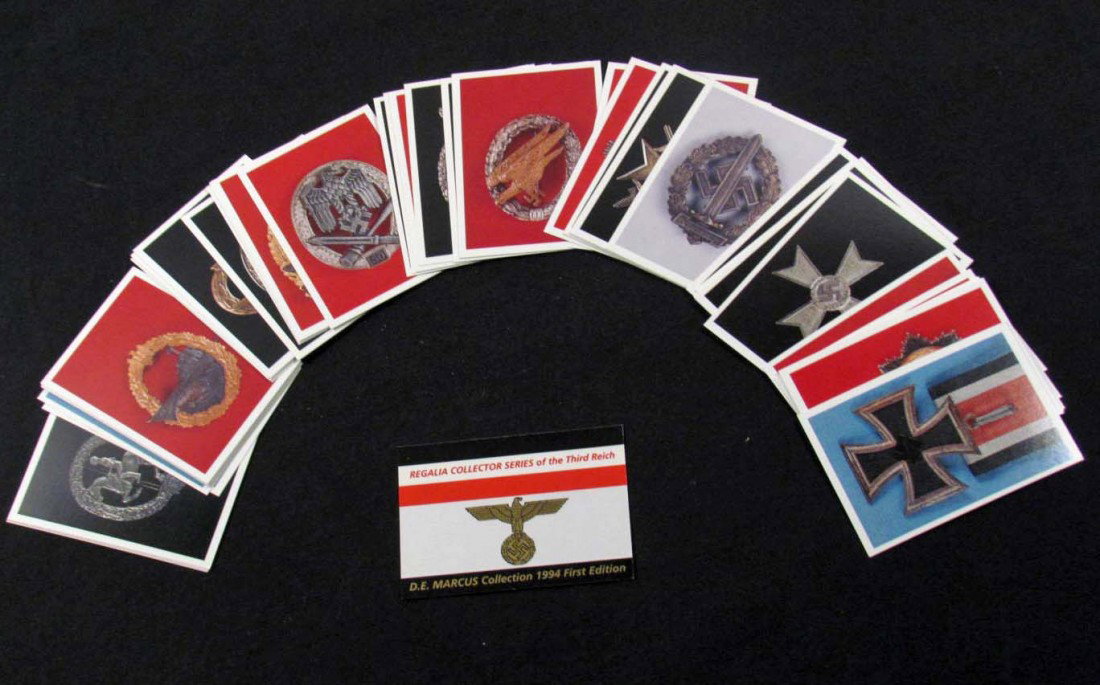 POST WAR GERMAN NAZI MEDAL AND BADGE IDENTIFICATIO: Approx. 2.5" by 3.5". This is a first edition series by D E Marcus Collection. The front has a color picture of the award w/ a description on the back.