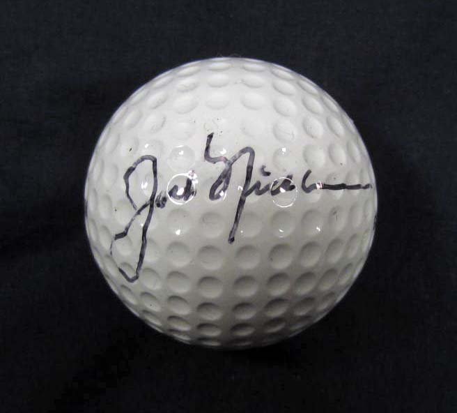 JACK NICKLAUS AUTOGRAPHED GOLF BALL W/ COA: Golf ball signed by Jack Nicklaus in black ink. COA from Ace Autograph Certification.